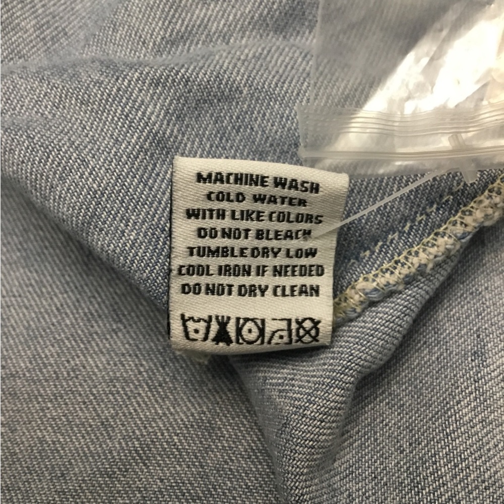 Velvet Heart Denim Shirt in Soft Blue - Picture 9 of 11
